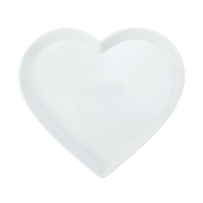 Afbeelding van Serveerbord, Serveerschaal, Hart, 30 cm, Porselein, Wit Mikasa Chalk