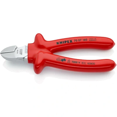 Image de KNIPEX 70 07 160 coupe diagonale, testée par VDE, chromée mm