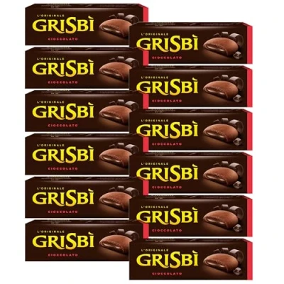 Afbeelding van MATILDE VICENZI Grisbi Chocolade Italiaanse koekjes gevuld met chocolade, 150 g x 12 percelen