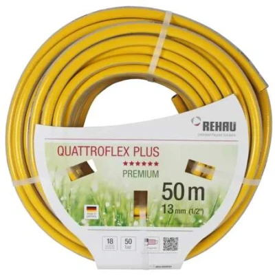 Afbeelding van Talen Tools No Torison White Plus Fitt Getricoteerde Gele Slang 1/2&quot; 50 meter