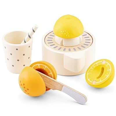 Afbeelding van New Classic Toys Speelgoedkeukenmachine Houten Speelgoed Citrus Pers Inclusief Accessoires