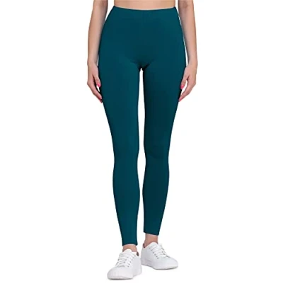 Afbeelding van Bellivalini BLV BLV50 147 LE Dames Leggings Sport Vrijetijdsbroek Lang Viscose Sporbroek Yogabroek Smaragdgroen M