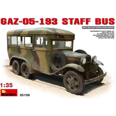 Afbeelding van Miniart Gaz 05 193 Staff Bus (Min35156) modelbouwsets, hobbybouwspeelgoed voor kinderen, modelverf en accessoires