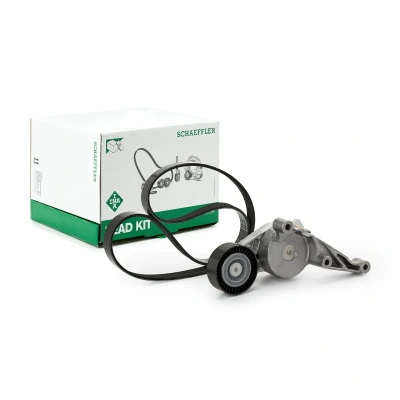 Afbeelding van INA 529 0469 10 Poly V riem set Generatorvrijloop controleren en indien nodig vervangen VOLKSWAGEN: Golf 5, Caddy 3, Passat B6 Saloon