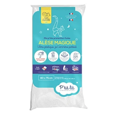 Afbeelding van P&#039;tit lit Waterdichte zeer absorberende matrasbeschermer ademende en stille wasbaar op 90C Voor elk type slaap: 60x120cm / 70x140cm 90x190cm 40x80cm 50x90cm