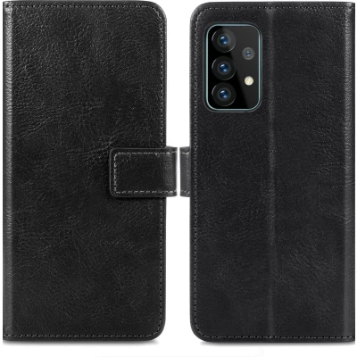 Afbeelding van iMoshion Hoesje Geschikt voor Samsung Galaxy A72 Met Pasjeshouder Luxe Bookcase Zwart