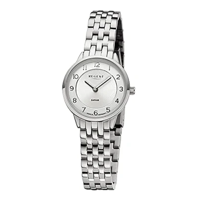 Afbeelding van REGENT Dameshorloge GM 2128 metalen Armband analoge Zilver URGM2128 Analoog horloge, zilver, armband,