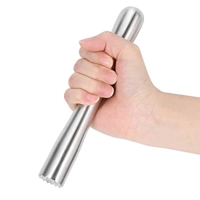 Afbeelding van Cocktailstamper van roestvrij staal, cocktailmixer voor citroen, het maken heerlijke mojito&#039;s, 18,5 cm