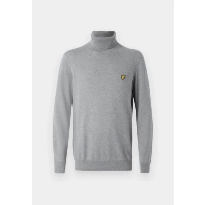 Afbeelding van Lyle &amp; Scott coltrui heren katoen/merinowol grijs gemêleerd