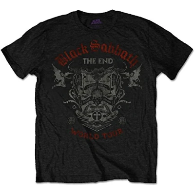 Afbeelding van Black Sabbath The End Mushroom Cloud Heren T shirt XL Zwart