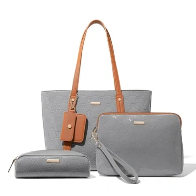 Afbeelding van Miss Lulu S1719 draagtas voor dames, Grijs en Bruin
