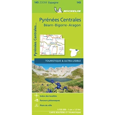 Afbeelding van Pireneos centrales 11145 carte zoom michelin kaart