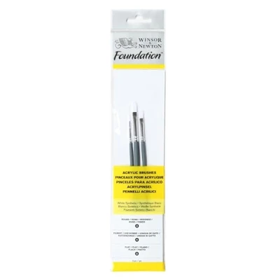 Afbeelding van Winsor &amp; Newton Foundation Acrylverf Penselen Set 3