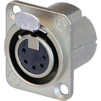 Afbeelding van Neutrik NC5FD LX XLR connector Flensbus, contacten recht Aantal polen: 5 Zilver 1 stuk(s)