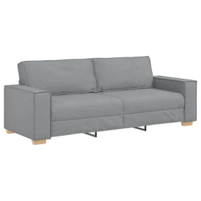 Afbeelding van vidaXL Driezitsbank 180 cm Stof Lichtgrijs