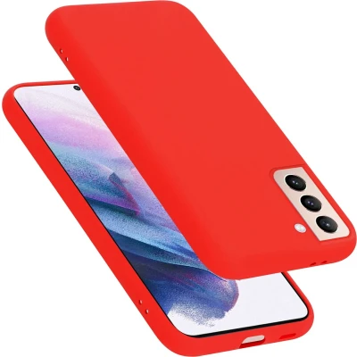 Afbeelding van Cadorabo Hoesje geschikt voor Samsung Galaxy S22 PLUS in LIQUID ROOD Beschermhoes gemaakt van flexibel TPU silicone Case Cover