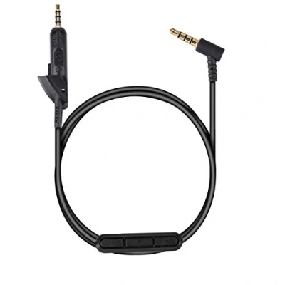 Afbeelding van kwmobile koptelefoonkabel geschikt voor Bose QuietComfort 15 Reservekabel 150 cm Met microfoon en volumeregelaar 3,5 mm aansluiting