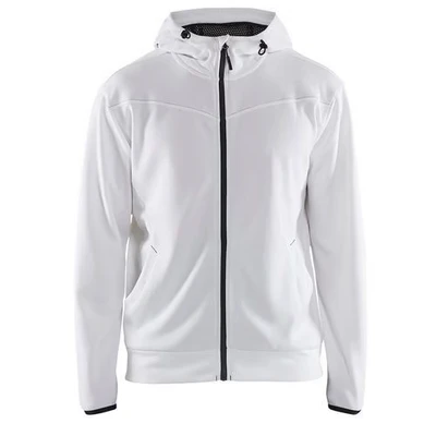 Image de Sweat zippé à capuche blanc/gris foncé