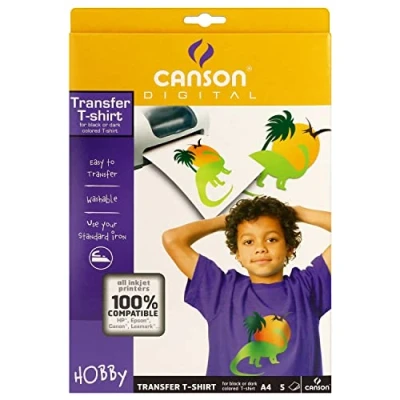 Image de CANSON T shirt Transfer papier transferts sur 5 feuille(s)