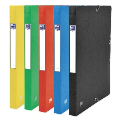 Afbeelding van Elba elastobox Oxford Top File+ rug van 2,5 cm, geassorteerde kleuren 12 stuks