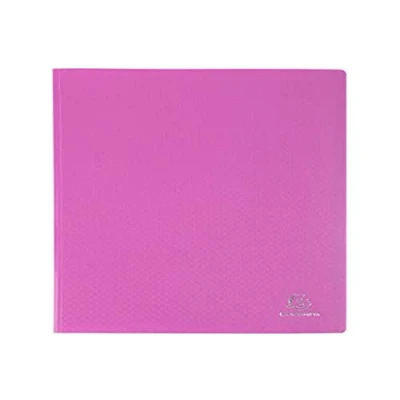 Afbeelding van Exacompta Ref. 88827E Documentenmap van polypropyleen 5/10e OPAK kristallen hoesjes, 160 pagina&#039;s, A4, roze