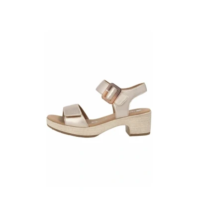 Afbeelding van Remonte sandale talon femme D0n52, Metallic 90, 40 EU