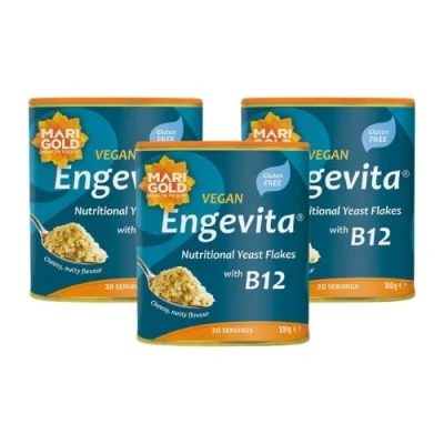 Afbeelding van Marigold Health Foods Engevita Savoury Yeast Condiment with B12 125G (3 stuks), 3 stuks