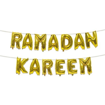 Afbeelding van Folieballon letterslinger Ramadan Kareem per set