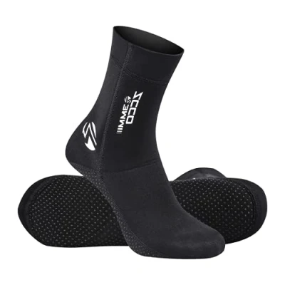 Afbeelding van ZCCO neopreen sokken 3 mm dames duiken zwemmen surfen watersport sokken, zwart.