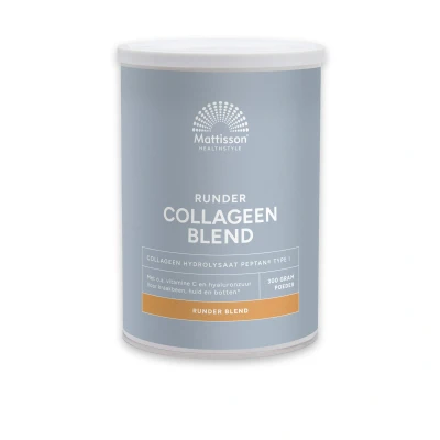 Afbeelding van Mattisson Runder Collageen Poeder Peptan Blend Vanille smaak 300 g