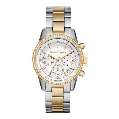 Afbeelding van Michael Kors dames Ritz horloge MK6474 in de kleur Goud