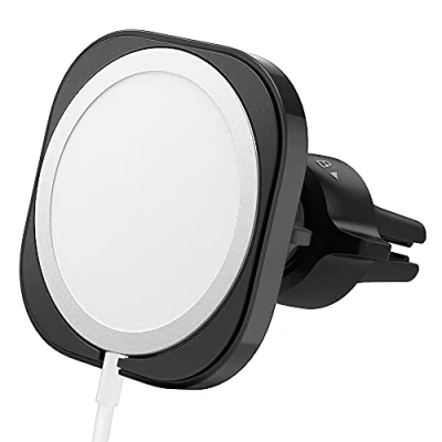 Afbeelding van Spigen Mag Fit Autohouder ontworpen voor iPhone 13/13 Mini/12/Pro/Mini Magsafe autolader accessoirehouder oplader niet inbegrepen