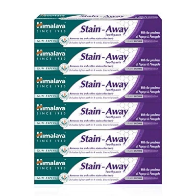 Afbeelding van Himalaya Herbals Tandpasta tegen vlekken, emailvriendelijk, beschermt het glazuur, bestrijdt ziektekiemen, multi action tandpasta, 75 ml, 6 stuks