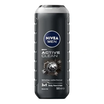 Afbeelding van NIVEA Men Douchegel Active Clean 3 x 500 ml Voordeelverpakking