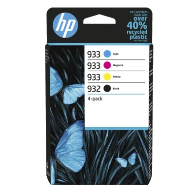 Image de HP 932 Pack de 4 cartouches d&#039;encre noire/HP 933 cyan/magenta/jaune authentiques
