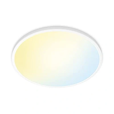 Afbeelding van WiZ Plafondlamp SuperSlim Wit Slimme LED Verlichting Warm tot Koelwit Licht Geïntegreerd 22W Wi Fi