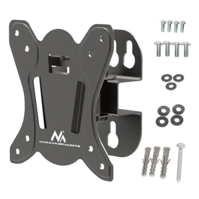 Afbeelding van Maclean Beugel voor TV of monitor Monitorhouder Muurbeugel max. VESA 100x100, 13 32&quot;, 30kg, zwart, MC 415