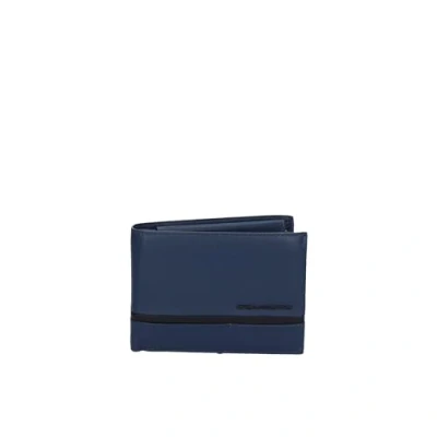Afbeelding van PIQUADRO Leren Portemonnee Charlie Men’s wallet with coin pocket RFID Prussian Blue Blauw