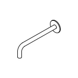 Afbeelding van Waterevolution Flow afbouwdeel uitloop wastafelkraan 25 cm PVD gun metal T167525GME