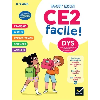 Image de Mon CE2 facile ! Adapté aux enfants DYS ou en difficulté d&#039;apprentissage Nouveau programme