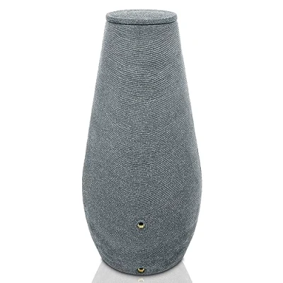Afbeelding van YourCasa EcoDrop 200 liter regenwaterreservoir met metalen schroefdraad en deksel, vorstbestendige regenton van kunststof, regenwatertank, reservoir