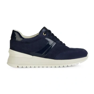 Afbeelding van Geox Desya Sneakers laag, Dames, Maat: 40, Navy Leer/ synthetisch