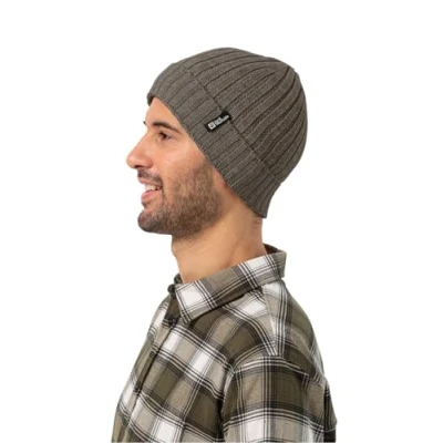 Afbeelding van Jack Wolfskin Rib Knit Muts Cold Coffee Bruin Mutsen