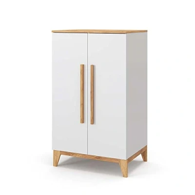Afbeelding van Vitalispa Kinderkledingkast Malia, Wit/Eiken, 70 x 120 cm
