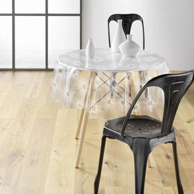 Afbeelding van Transparante tafelkleed van PVC SOLEIL, Ø 140 cm