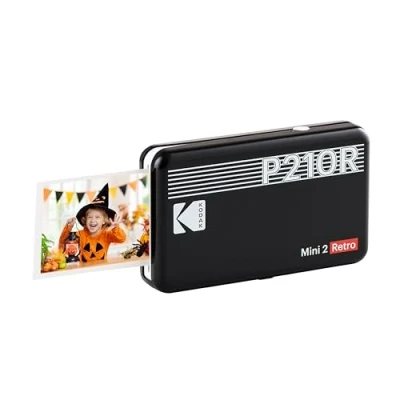 Image de KODAK Mini 2 imprimante photo portable, instantanée format 54 x 86 mm, Bluetooth et compatible avec les smartphones iOS Android Noir
