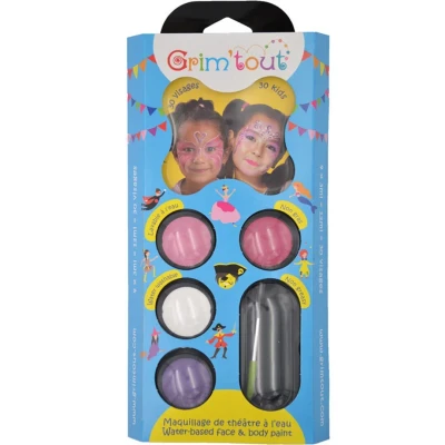 Afbeelding van Grim&#039;tout schminkset 4 kleuren vlinder