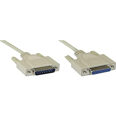 Afbeelding van Gameport kabel 15 pins SUB D verlengkabel Vertind koperen aders / beige 2 meter