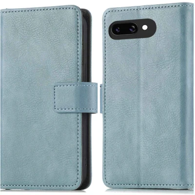 Afbeelding van imoshion Hoesje Geschikt voor Google Pixel 9a Luxe Bookcase Lichtblauw