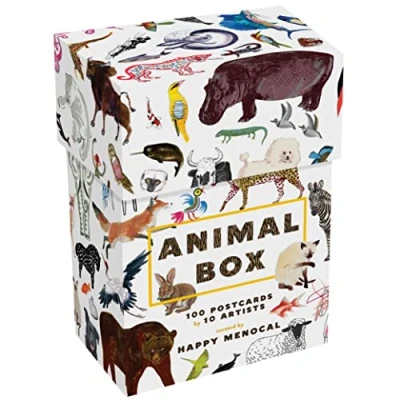 Afbeelding van Wenskaarten met dieren 100 stuks Animal box